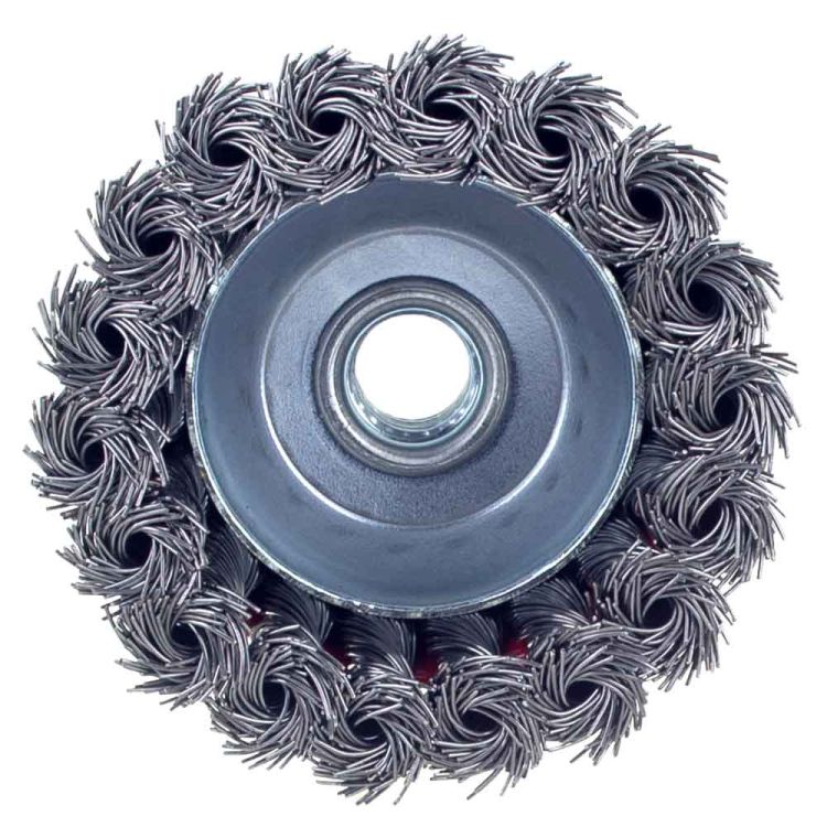 Щетка проволочная чашеобразная Ø75мм М14×2мм (стальная витая) Sigma (9026071) - 6