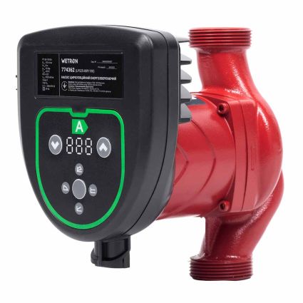 Насос циркуляційний енергозберігаючий 50-130Вт Hmax 8м Qmax 100л/хв Ø1½&amp;quot; 180мм + гайки Ø1&amp;quot; Wetron - 1
