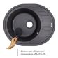 Кухонна мийка Lidz 620x500/200 BLA-03 (LIDZBLA03615500200) - 3