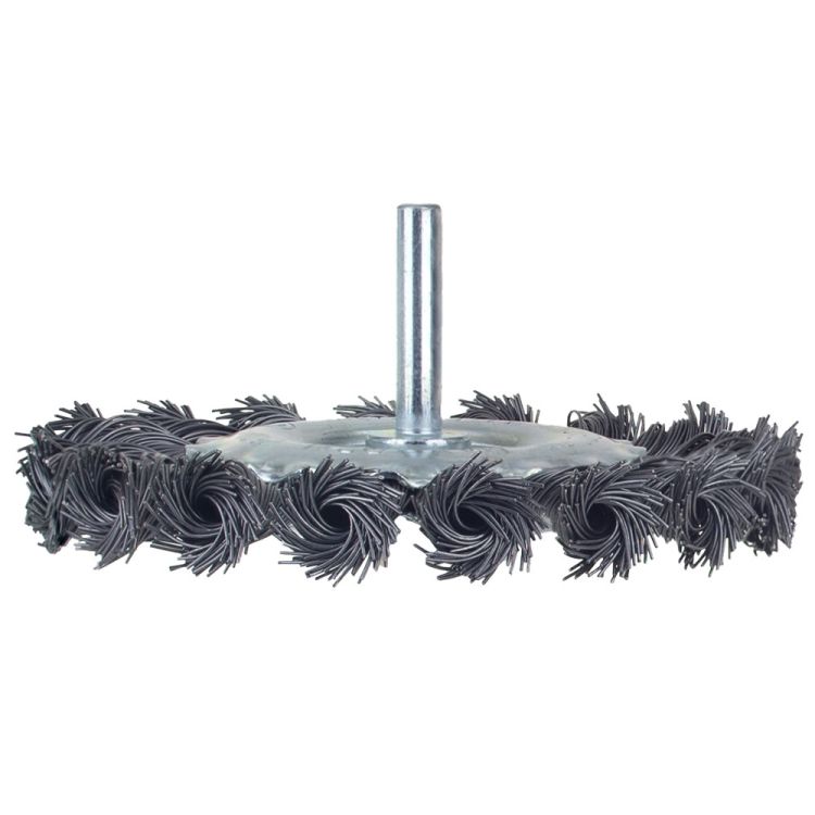 Щетка проволочная дискообразная Ø100мм хвостовик Ø6мм (стальная витая) Sigma (9023101) - 5