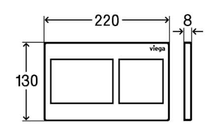 Prevista панель змиву для унітазів Visign for Style 21 (пластик альпійський білий) - 3