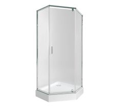Душ.кабина пятиугол.90x90x212 см Scorpio CRM10995-AC6,стекло 6мм Pear + поддон низкий.12см Diamond Qtap