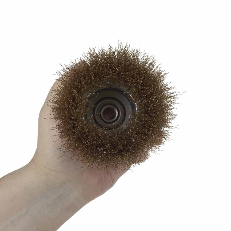 Щетка проволочная чашеобразная Ø125мм М14×2мм (латунированная) Sigma (9014121) - 4