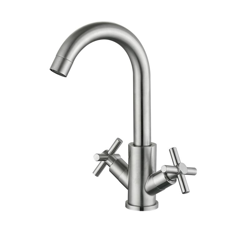 Змішувач для кухні Lidz Wind 161F двохвентильний LDWIN161FNKS46098 Nickel - 1