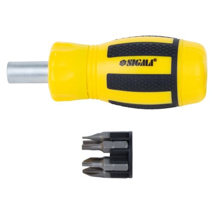 Отвертка с реверсом MINI + биты 6шт CrV Sigma (4001811) - 1