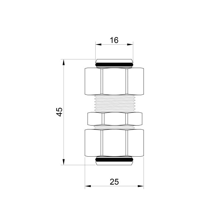 Перехідник обтискний SD Plus 16х16 SD152W1616 - 2