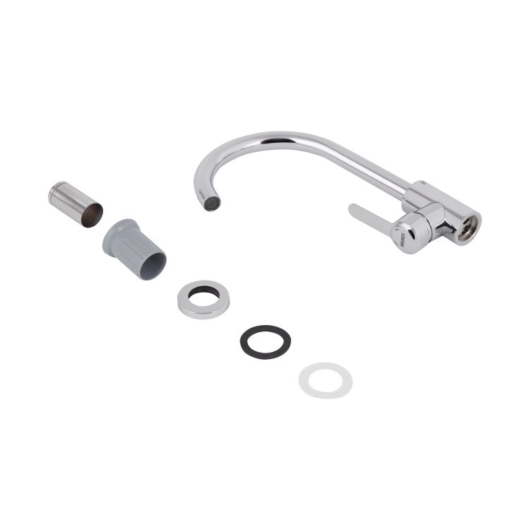 Смеситель для кухни U-образный Brinex Pure 015F U-образный Chrome BRIPUR015FCRM - 5