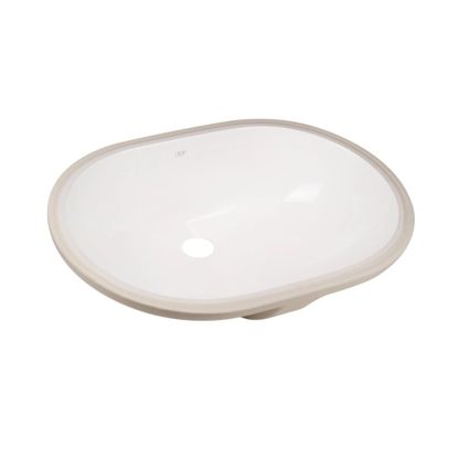 Комплект Qtap Stork: Раковина врізна овальна 560x395x195 мм White + Донний клапан PU02O - 4