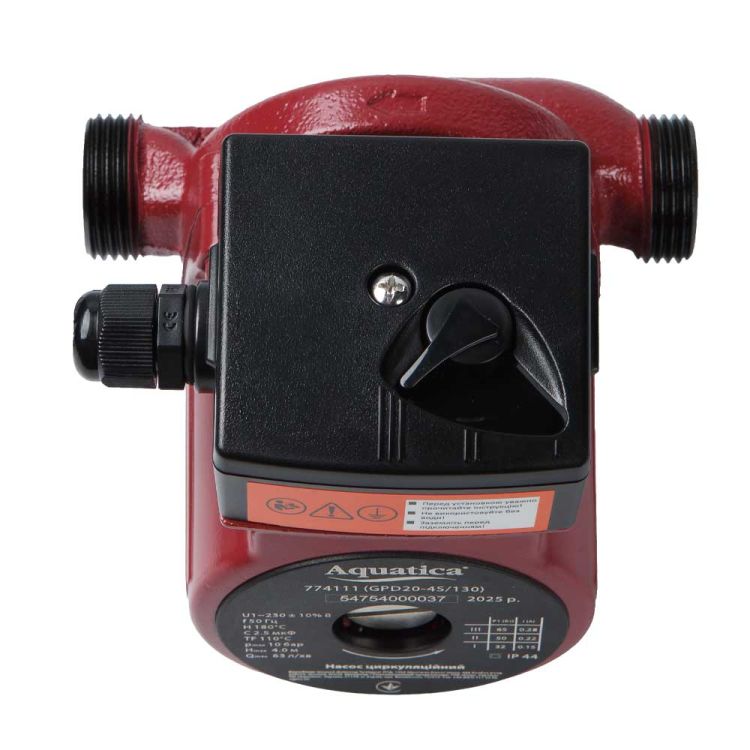 Насос циркуляционный 20-4S/130 (бордо) +гайка Ø3/4&amp;quot; 65Вт 63л/мин 774111 - 8