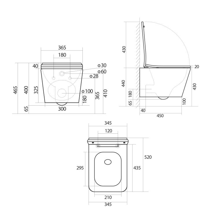Унітаз підвісний Qtap Tern Ultra Quiet 520×345×325 мм, Stone grey, з сидінням Slim Duroplast / Soft-close / Quick Release QTTER26SG49000 - 2