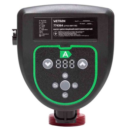 Насос циркуляционный энергосохраняющий 50-130Вт Hmax 8м Qmax 130л/мин Ø2&amp;quot; 180мм + гайки Ø1¼&amp;quot; Wetron - 3