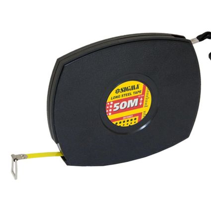 Рулетка стальная лента 50м*10мм (черная) Sigma (3816501) - 1