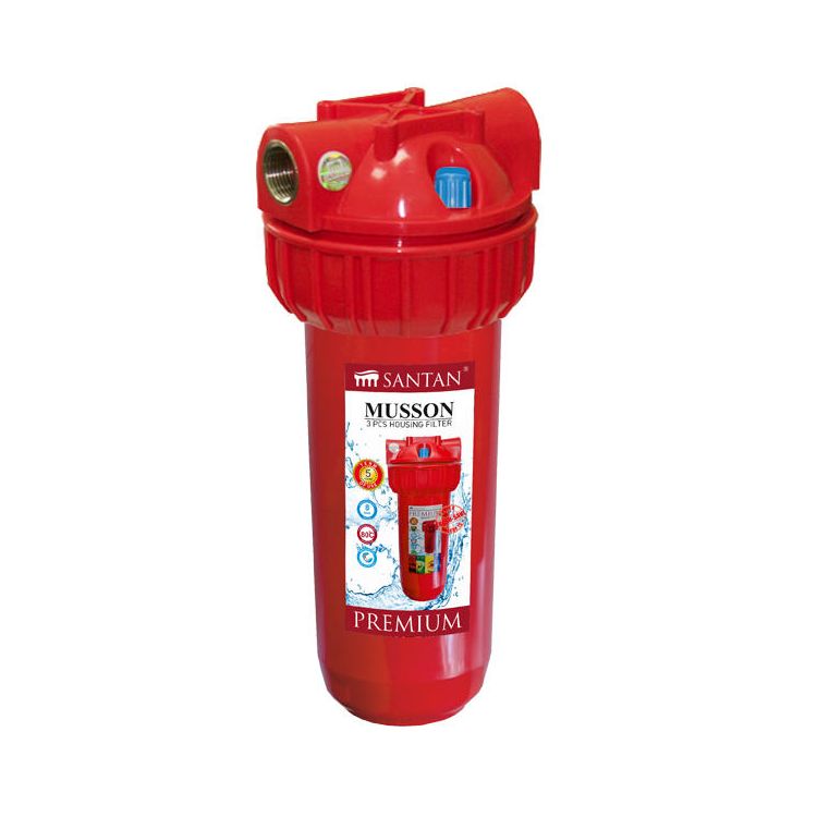 Фильтр для очистки воды SANTAN Musson 3PS, 1&amp;quot; горячая вода (корпус+крепление и ключ) РР, ПЕ упак. - 2