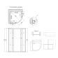Душова кабіна Latwa SC90x90.SAT.MID.FR полукругла, скло Frost 4 мм + Душовий піддон KAPIELKA ST90x90x26, з панеллю Lidz - 2