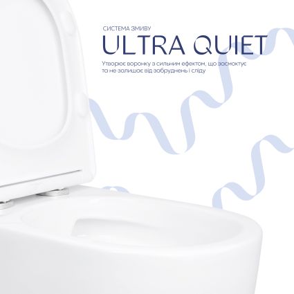 Унітаз підлоговий Qtap Evia Ultra Quiet 630×350×795 мм з сидінням Soft-close, White QTEVI27W49258 - 5