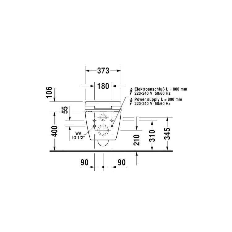 ME BY STARCK унітаз підвісний для сидіння Sensowash, rectangular - 2