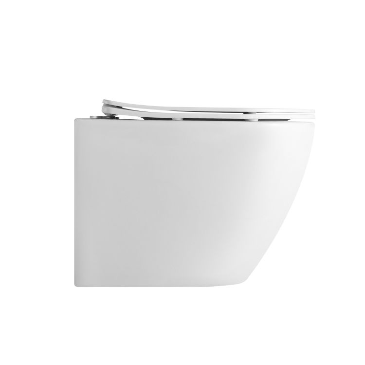 Унітаз підвісний Qtap Robin Ultra Quiet безобідковий з сідінням Soft-close 520x365x365 мм WHITE - 7