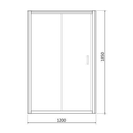 Двері 120*185см розсувні в нішу, скло 6 мм - 2