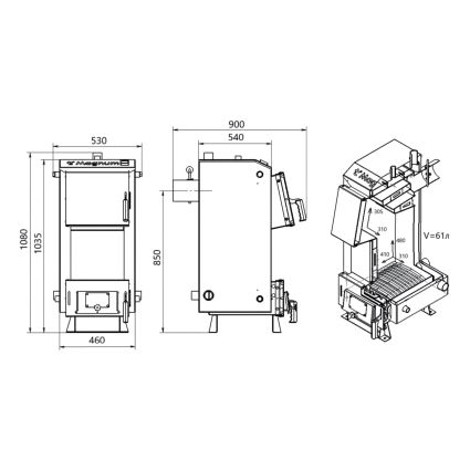 Котел твердопаливний сталевий Thermo Alliance Magnum V 5.0 SF 16 - 2