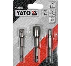 Тримачі-адаптери торцевих головок 1/4&quot; Yato 1/4&quot;, 3/8&quot;, 1/2&quot; 3 шт YT-04685