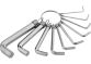 Набор ключей імбусових HEX, 1,5-10 мм, CrV, 10шт., никелированный, на кольце SPARTA 112665 - 2