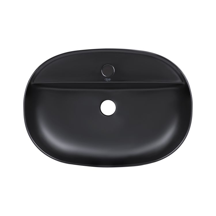 Раковина-чаша Qtap Scorpio 610x400x120 Matt black QT142203MBMBN - 1