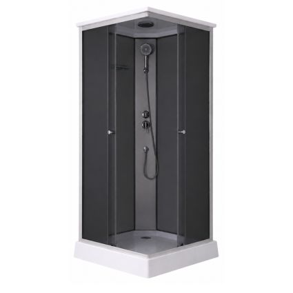 Душовий бокс Lidz Kubis SB90x90.SAT.LOW.GR, скло тоноване 4 мм - 3