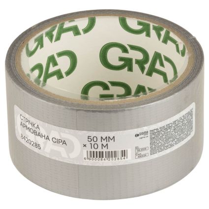 Стрічка армована сіра 50мм×10м GRAD (8420285) - 1