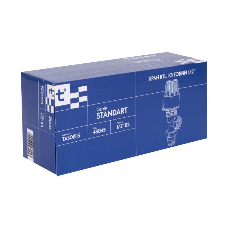 Кран RTL Standart кутовий 1/2&amp;quot; ВЗ TAS01515 Thermo Alliance - 5