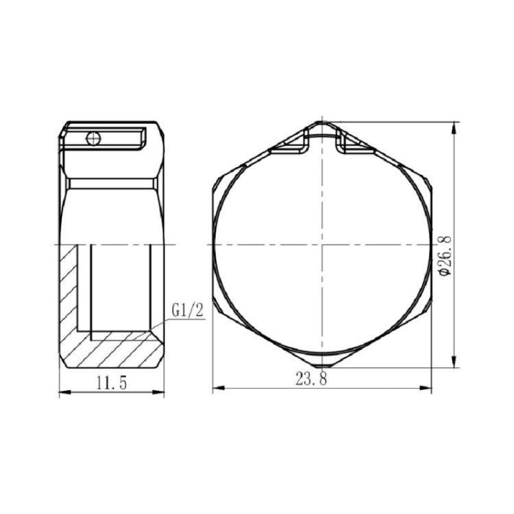 Заглушка SD Forte 1/2&amp;quot; НР хром - 2