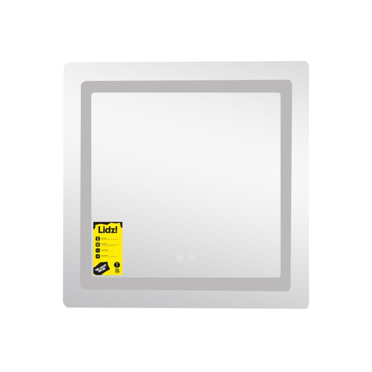 Дзеркало Lidz Kubis (KU2) 700х700 з LED-підсвічуванням Touch, з антизапотіванням, з димером, рег. яскравості LDKU70070049288 - 3