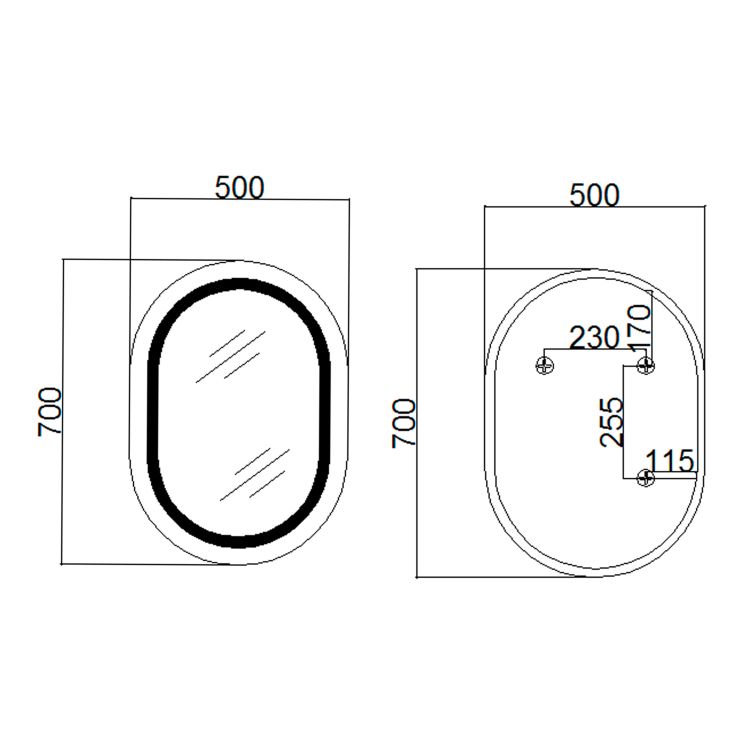 Зеркало Qtap Gemini 500х700 с LED-подсветкой Touch, с антизапотеванием, с димером, рег. темп. цвета - 2