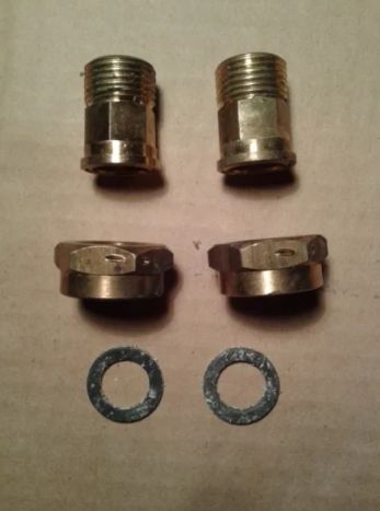 Полузгін с НГ 1/2 штуцера на лічильник) (пара) латунь - 1