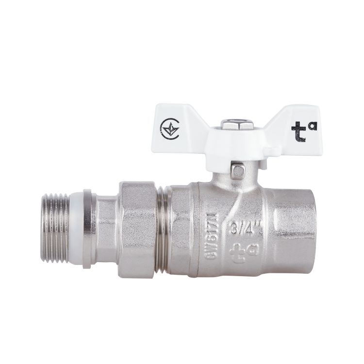 Кран с амер. прямой 3/4&amp;quot; Forte с антипрот SF 222W20 - 4