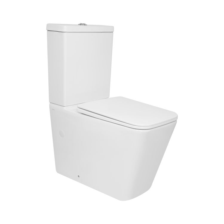 Унітаз підлоговий Qtap Crow Eco Ultra Quiet безобідковий з сідінням Soft-close QTCRO27W51030 - 1