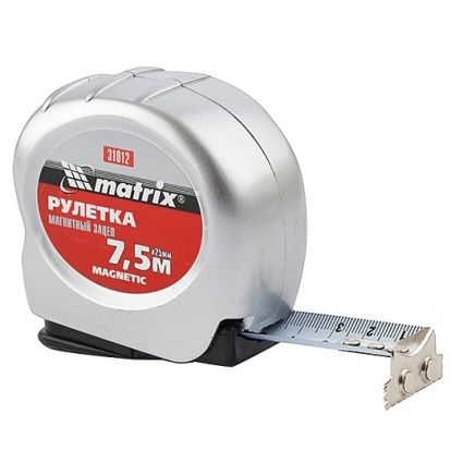 Рулетка Magnetic 7.5 м х 25 мм, магнитный зацеп, MTX - 1
