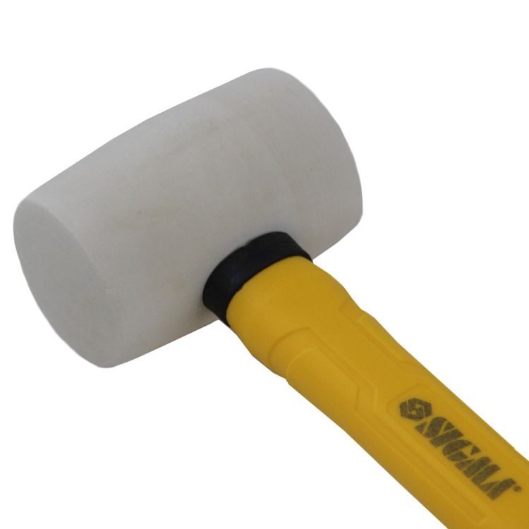 Киянка резиновая белая 225г фиберглассовая рукоятка SIGMA (4317281) - 3