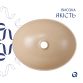 Раковина накладна Qtap Dove 415x340x140 мм, Beige, овальна, з донним клапаном QTDOV188SB49784 - 4