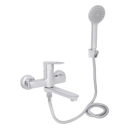 Змішувач для ванни Lidz Latwa 0061 з поворотним виливом та душовим гарнітуром (k35) Chrome LDLAT0061CRM48992 - 1