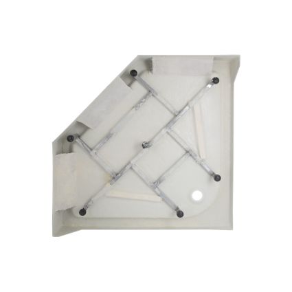 Lidz Душовий піддон DOZORCA SC90x90.LOW, низький, п'ятикутний, акриловий + ніжки, діаметр зливу 50 мм - 4