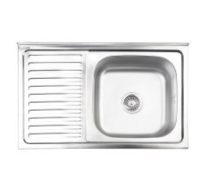 Кухонна мийка Brinex 5080-R 0,8 мм Satin (BRIN5080RSAT06)