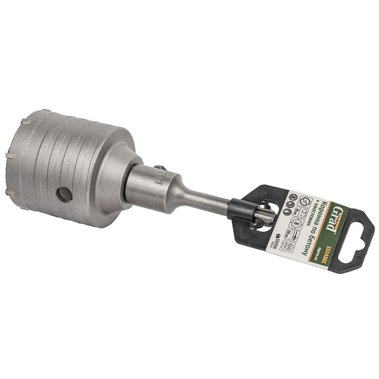 Коронка по бетону Ø65×70мм 8 зубців + хвостовик 110мм SDS-plus GRAD (1514365) - 8