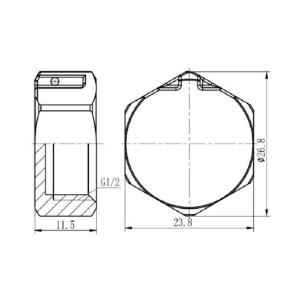 Заглушка SD Forte 1/2&amp;quot; НР хром - 2
