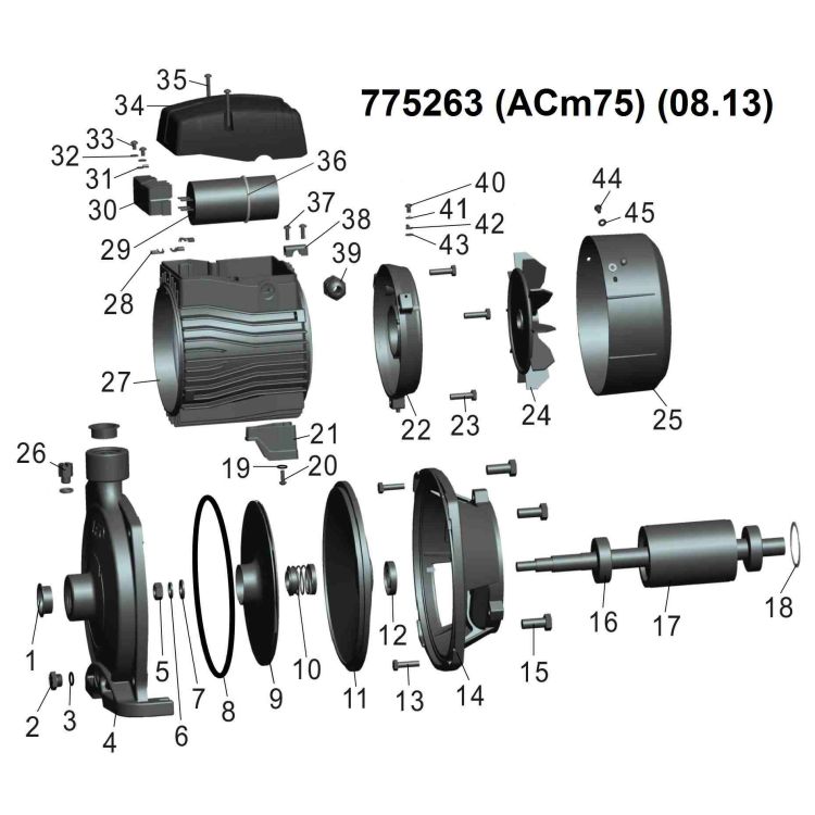 Насос відцентровий Aquatica 775263 0.75кВт Hmax 35м Qmax 100л/хв Leo 3,0 - 4