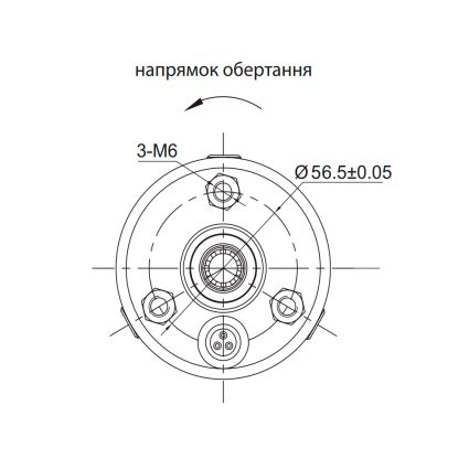 Насос відцентровий 0.55 кВт H 65(49)м Q 45(30)л/хв Ø80мм mid DONGYIN (778102) - 3