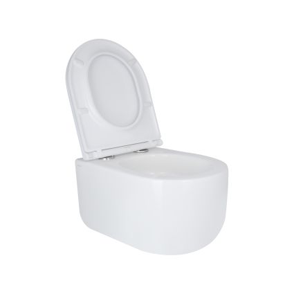 Унитаз подвесной Qtap Taurus безободочный с сиденьем Soft-close QT2433084EUQW - 3