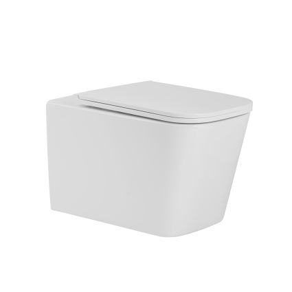 Унитаз подвесной Qtap Tern Ultra Quiet безобедочный с сиденьем Soft-close WHITE QT17332303AW - 1