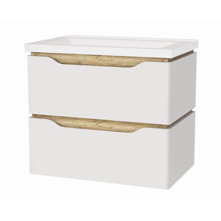 Тумба 60 підвісна Сакраменто з ум. Глорія 60 (біла), Van Mebles - 1