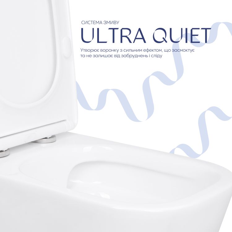 Унітаз підлоговий Qtap Stork Ultra Quiet 630×350×805 мм із сидінням Soft-close, White QTSTO27W49260 - 5