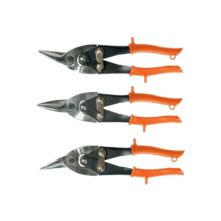 Ножиці по металу, 250 мм, прогумовані ручки, 3 шт. (прямі, ліві, праві) SPARTA 783205 - 1